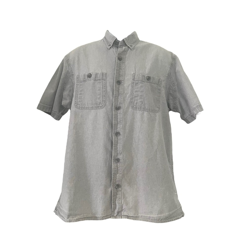 Vintage Duluth Trading Co Short Sleeve Button Up Traditional Polo Shirt Size M